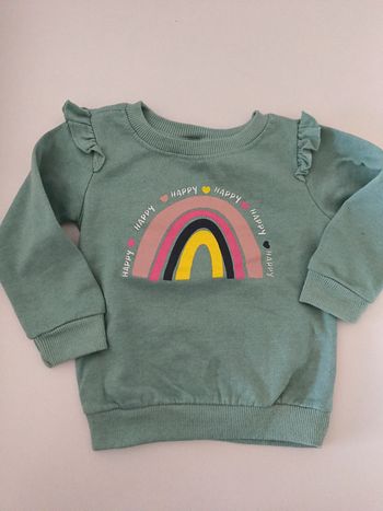 Pull arc en ciel. Fille 92 cm.
