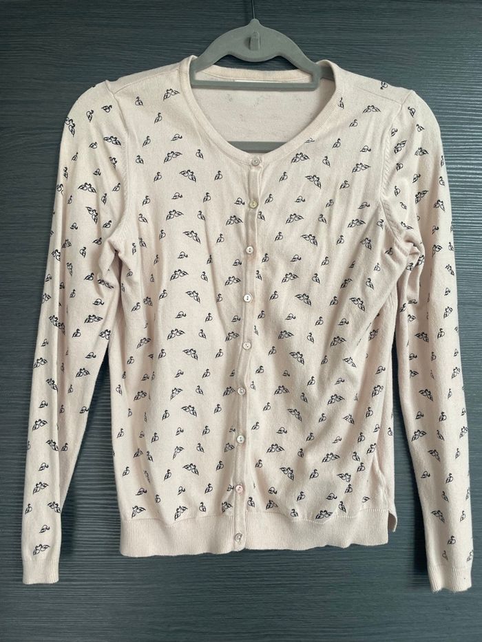 Gilet corail motif cygne M camaïeu