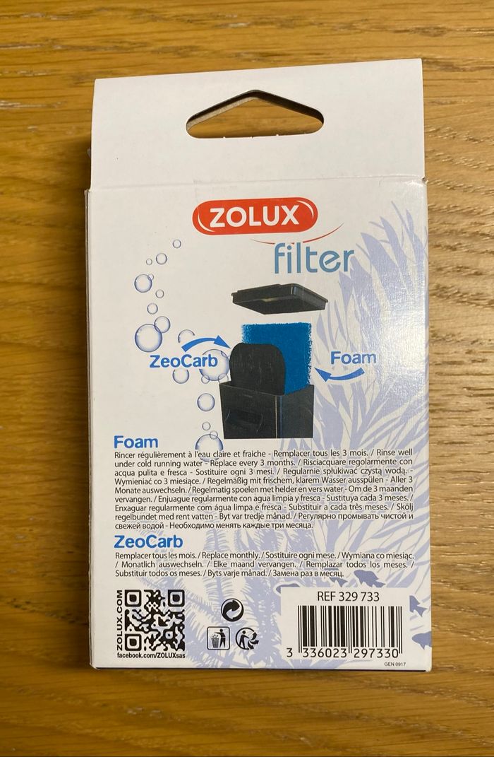 NEUF Zolux Cartouche mousse charbonnée pour aquarium - photo numéro 4
