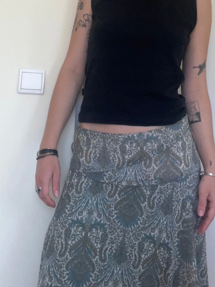 Jupe legere imprimé baroque y2k - cute print skirt bohemian vibe - photo numéro 5