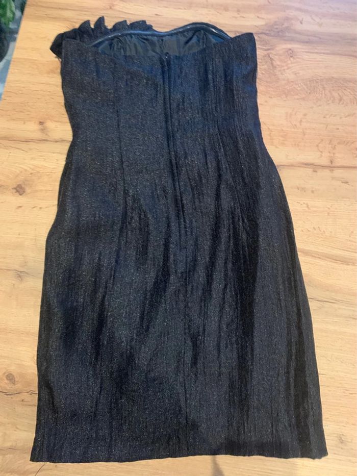 Robe bustier noir pailletée H&M taille 36 - photo numéro 3