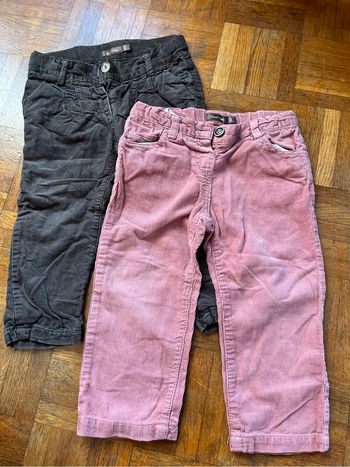 Lot pantalon rose et gris