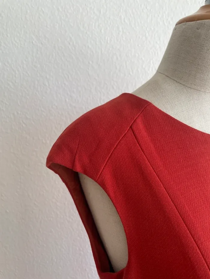 Robe orange fendue Gérard Darel 40 - photo numéro 7