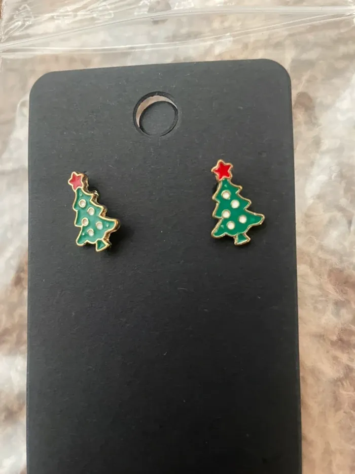 Boucle d’oreille Sapin de Noël - photo numéro 2