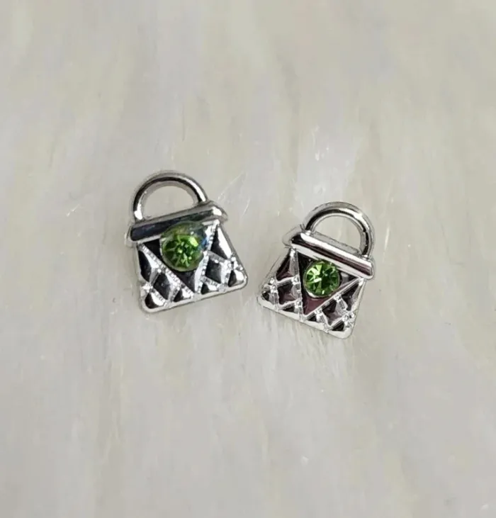 💎Boucles d'oreilles Argent Sac a main💎