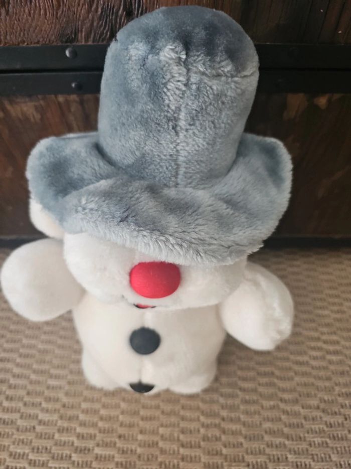 Grande peluche bouli bonhomme de neige vintage - photo numéro 2