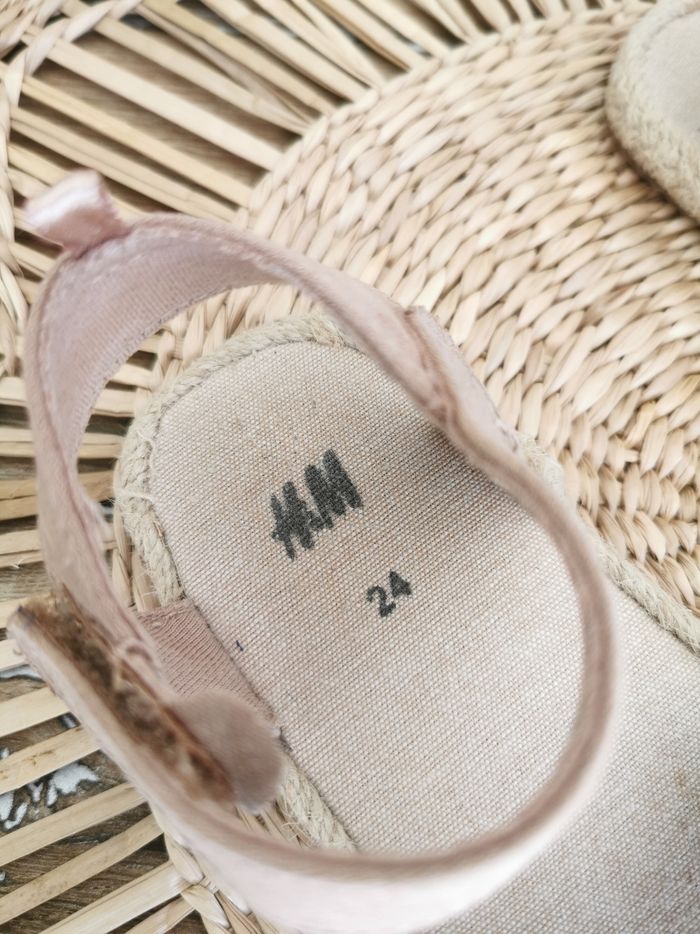 Sandales bohème, espadrilles en jean bleu clair H&M Pointure 24 - photo numéro 4