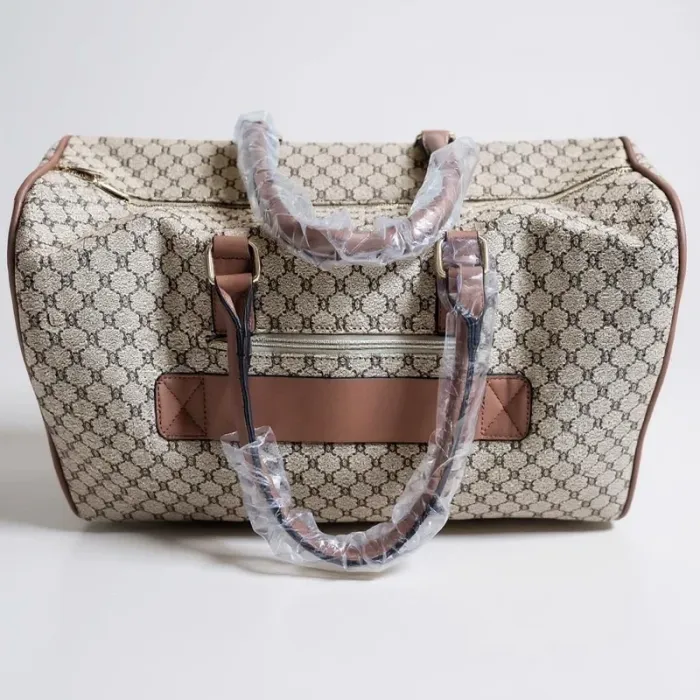 Sac de voyage monogramme taupe – Style inspiré de créateur – Neuf