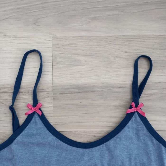 Chemise de nuit femme bleu à bretelles Desirelle taille 38 - photo numéro 2