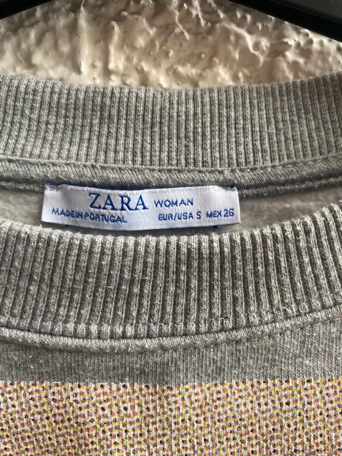 Sweat avec motif gris Zara T M - photo numéro 3
