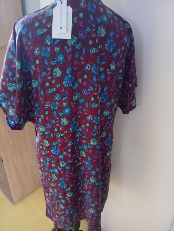 Jolie robe imprimée florale manches/kimono longueur genou - photo numéro 5