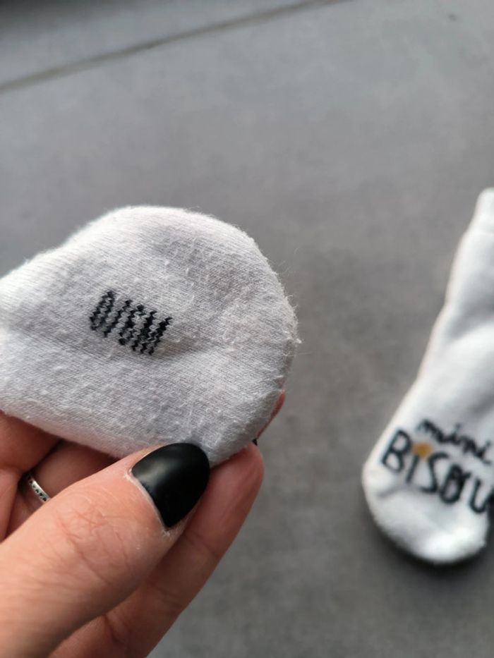 Lot de 2 paires chaussettes chaudes 0/6 mois - photo numéro 2