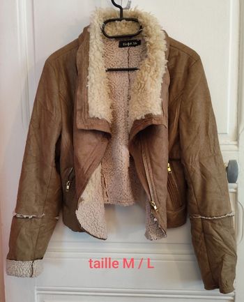 Veste suédine souple caramel