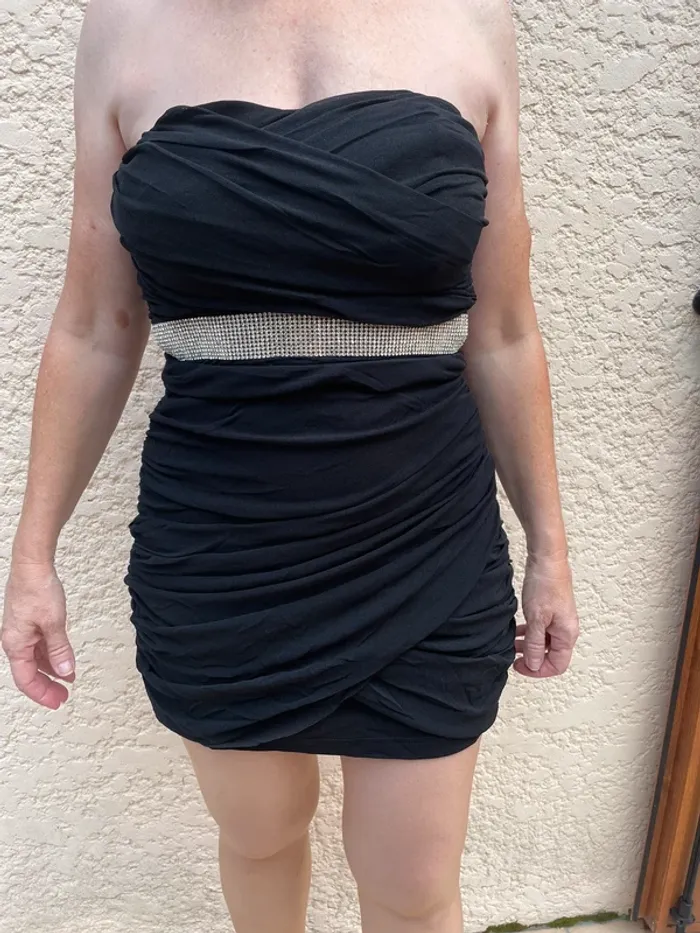 Robe soirée noire bustier