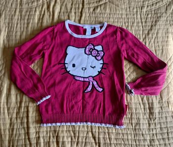 Pull rose Hello Kitty 4/6 ans