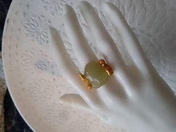 Bague grenouille pierre de jade vert