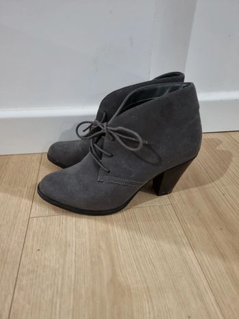 Bottines grises talon, gemo, taille 36