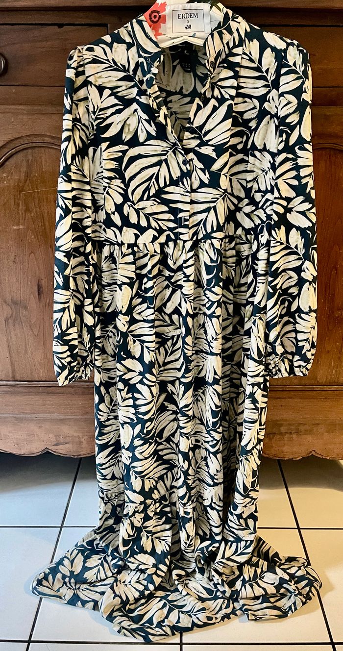 Robe imprime longue , manches longues