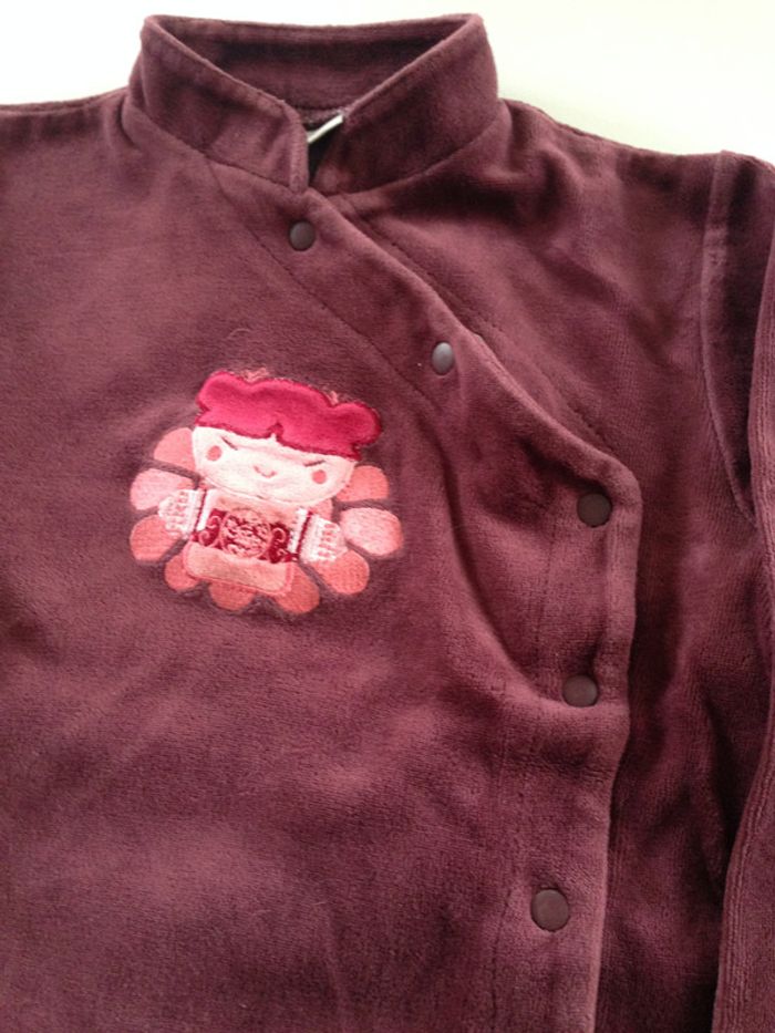 Pyjama bordeaux 24 Mois - photo numéro 3