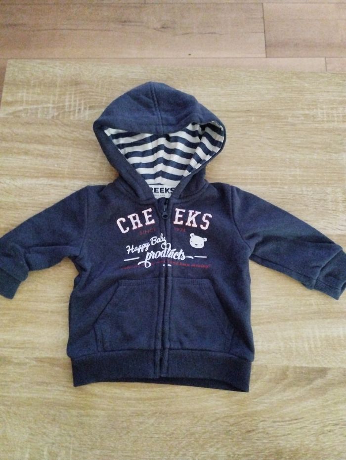 Veste zippée bleu marine