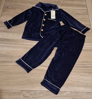 Pyjama enfant Mixte 2 pièce bleu marine