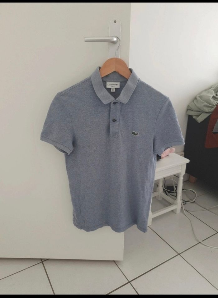 Polo gris claire Lacoste - photo numéro 1