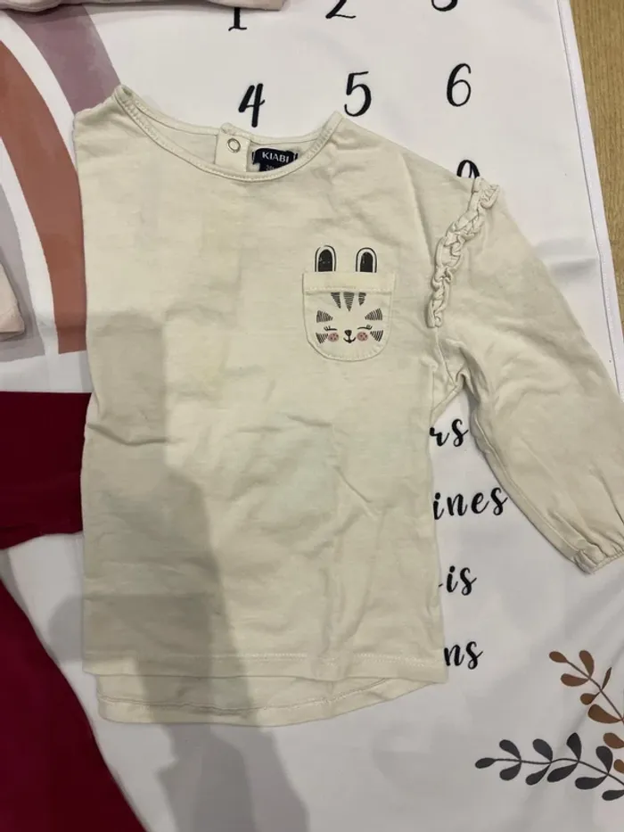 Lot de 3 t-shirts manches longues - Kiabi - 24 mois / 89 cm - photo numéro 3