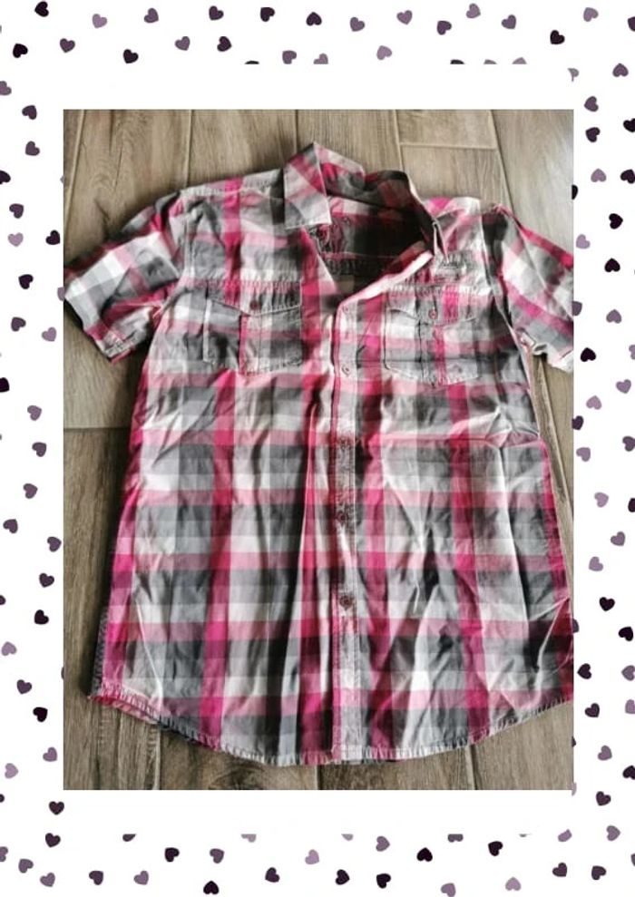 Chemise manches courtes à carreaux