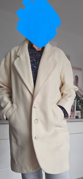 Manteau laine crème Etam taille 38