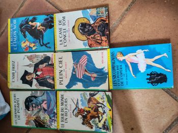 Bibliothèque Verte bandeau jaune (en lot ou à l’unité)