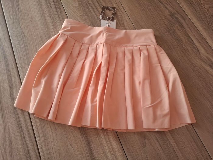 Jupe enfant plissée trapèze pour fille avec short intérieur pour le tennis corail - photo numéro 2