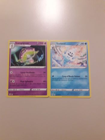 Lampignon + Sorboul lot de 2 cartes Pokémon neuves