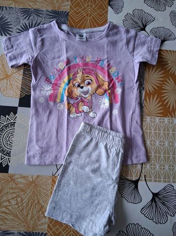Pyjama short fille pat patrouille 3-4 ans neuf
