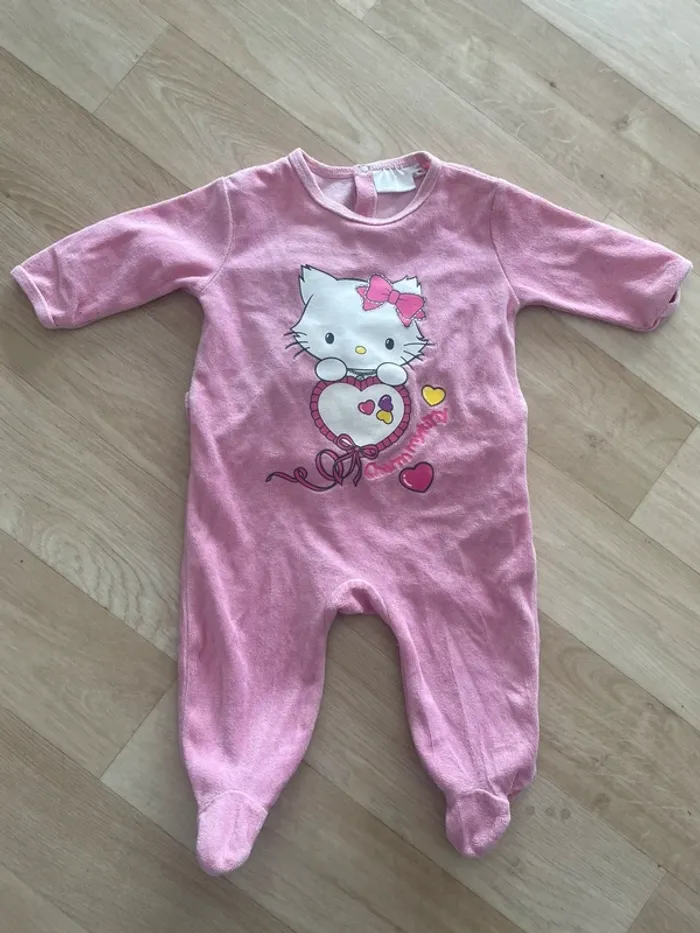 Lot 5 pyjama velours fille 6 mois - photo numéro 8