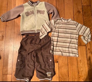 Veste pantalons t-shirt garçon 18 mois