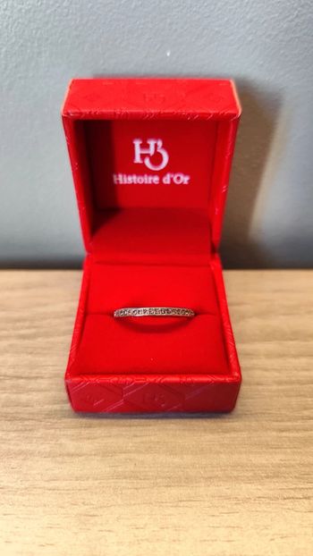 Fine bague argentée et rose - 20mm