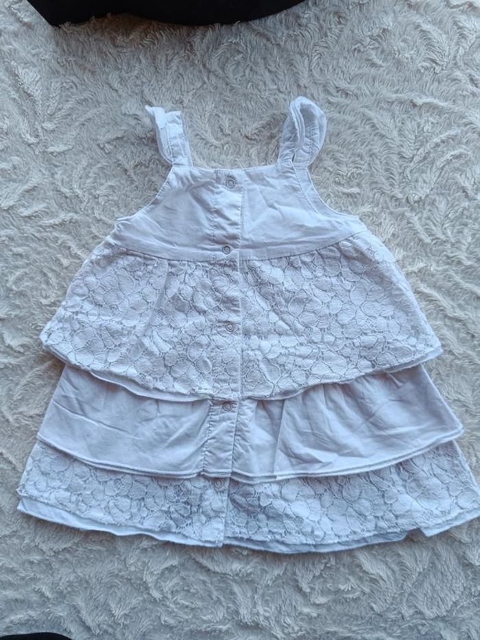 Robe bretelles Fille 6 mois style broderie idéal cérémonie mariage fête baptême P'tit bisou - photo numéro 8