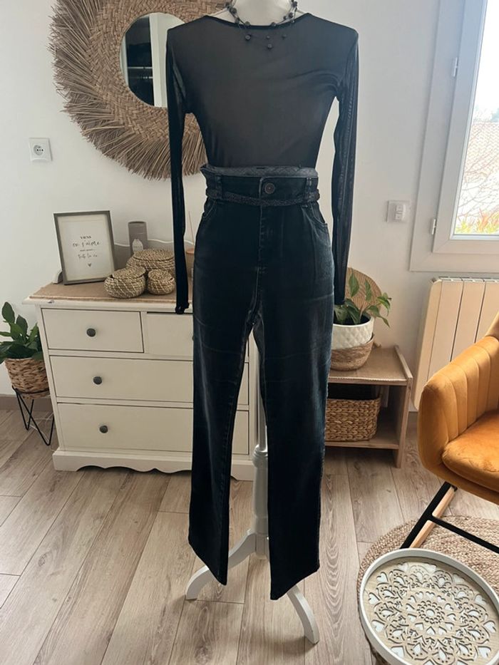 Jean femme gris bleu marque So&Co taille 46