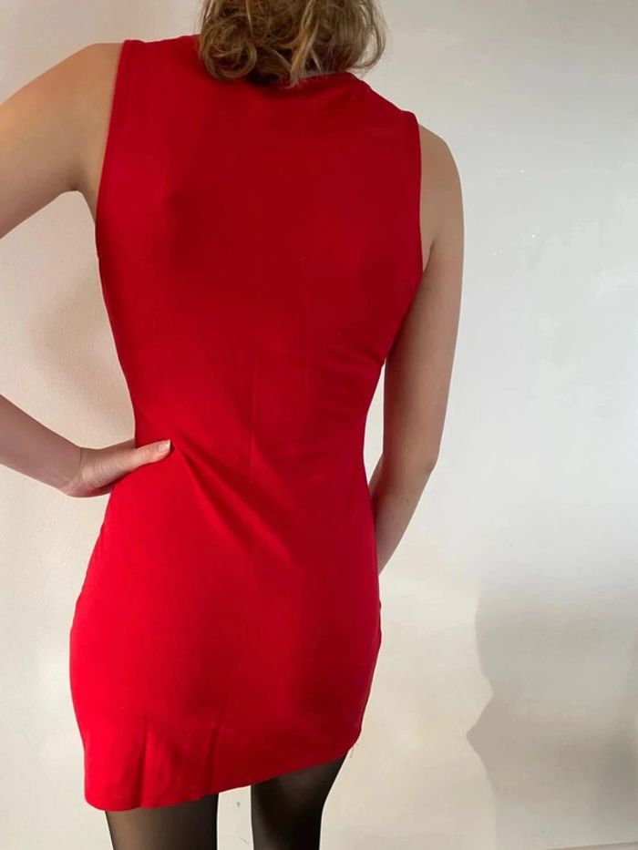 Robe soirée été à sequins rouge Giorgia - photo numéro 5