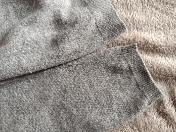 Pull gris Faux cache coeur cachemire - photo numéro 4