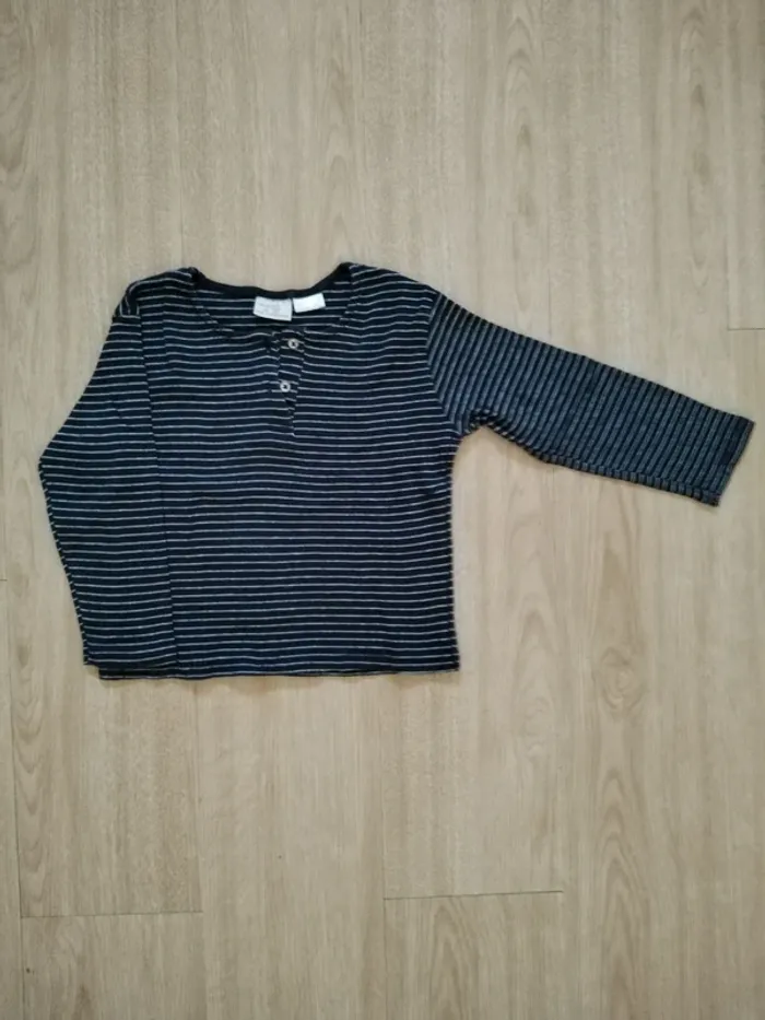 T-shirt manches longues rayé 2 ans