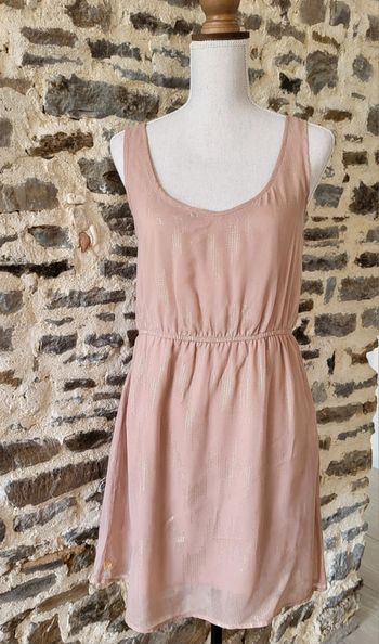 Robe d'été rose poudré dorée Mim Taille 38/40