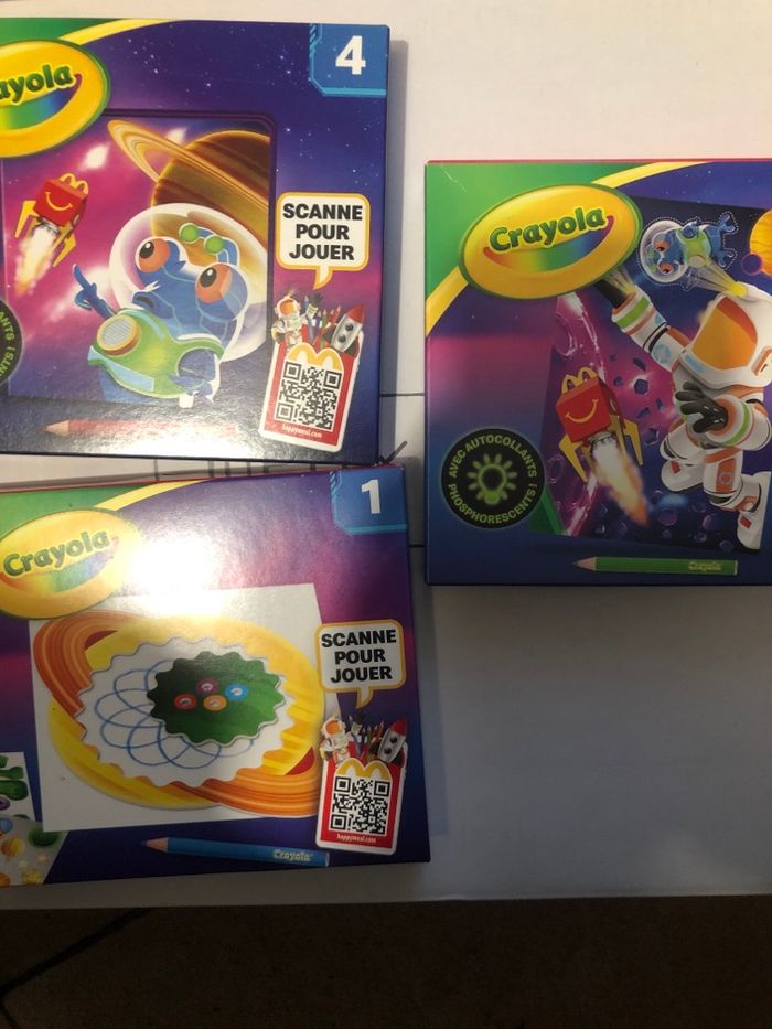 Lot de 3 jeux Mac Donalds Crayola