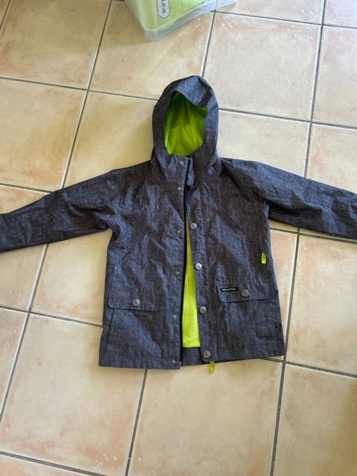 Manteau parka avec veste amovible/reversible queshua 10 ans