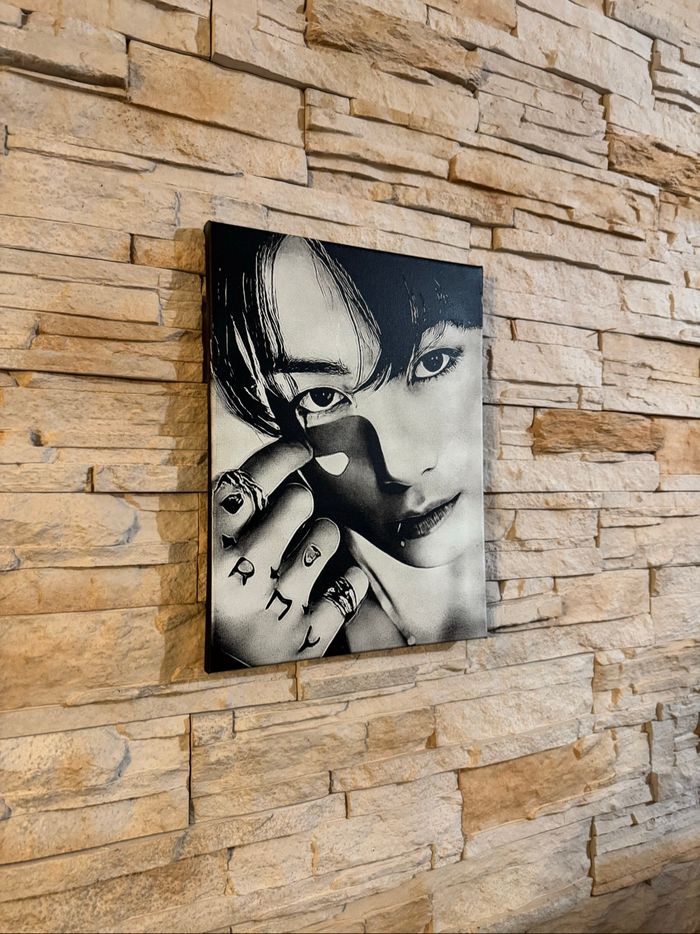 Tableau Jung Kook BTS en toile 30x40cm – portrait K-pop intense - photo numéro 4