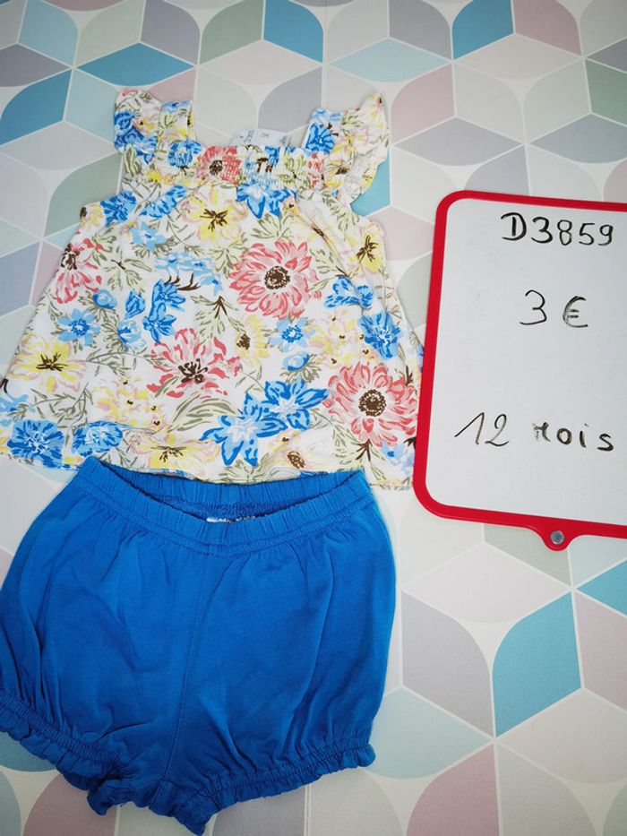 D3859 - ensemble fille 12 mois - photo numéro 3