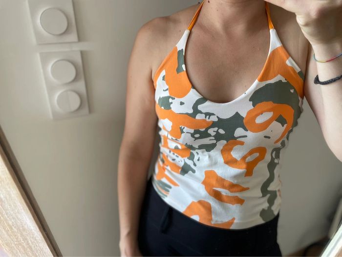 Débardeur noué orange