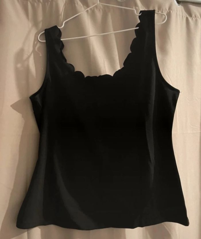 Débardeur festonné noir SHein XL