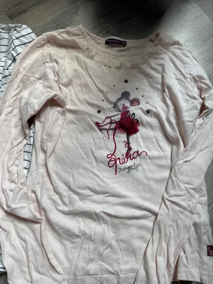 Lot tee shirt fille 10 ans sergent major - photo numéro 3