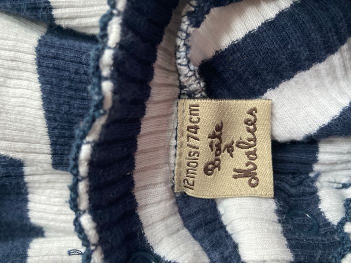 robe en coton rayé avec coeur bébé 12 mois - photo numéro 4